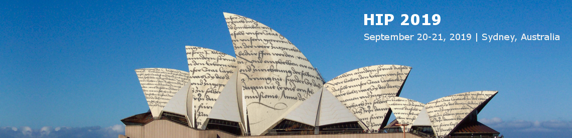 Sydney opera house / HIP2019, September 20-21, 2019, Sydney, Australia